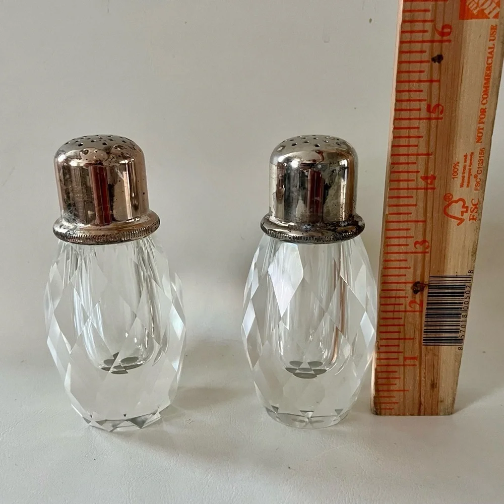 Vintage Hand Patient Milk Glass Pink Floral Glass Salt and Pepper Shakers Set